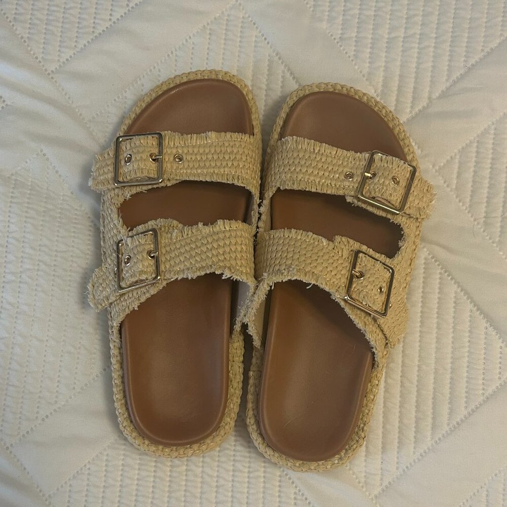 mikarka Raffia Platform Sandals